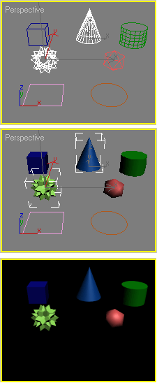 Иллюстрированный самоучитель по 3D Studio Max 6 › Выделение и отображение объектов › Выделение и отображение объектов