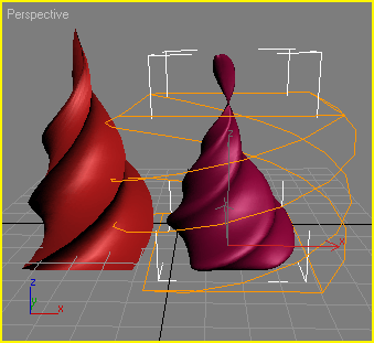 Иллюстрированный самоучитель по 3D Studio Max 6 › Модификация объектов › Копирование стека с одного объекта на другой