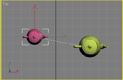 Иллюстрированный самоучитель по 3D Studio Max 6 › Анимация › Привязывание объекта. Отсоединение объектов.