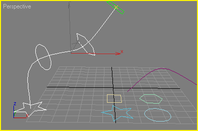 Иллюстрированный самоучитель по 3D Studio Max 6 › Составные объекты › Добавление формы к лофтинговому объекту
