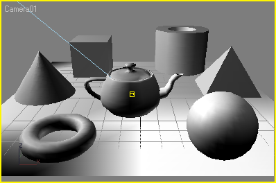 Иллюстрированный самоучитель по 3D Studio Max 6 › Камеры › Орбитальное вращение камеры