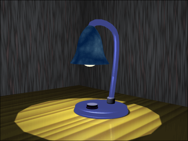 Иллюстрированный самоучитель по 3D Studio Max 7 › Освещение сцены. Виртуальные камеры. › Урок 14. Создание настольной лампы.