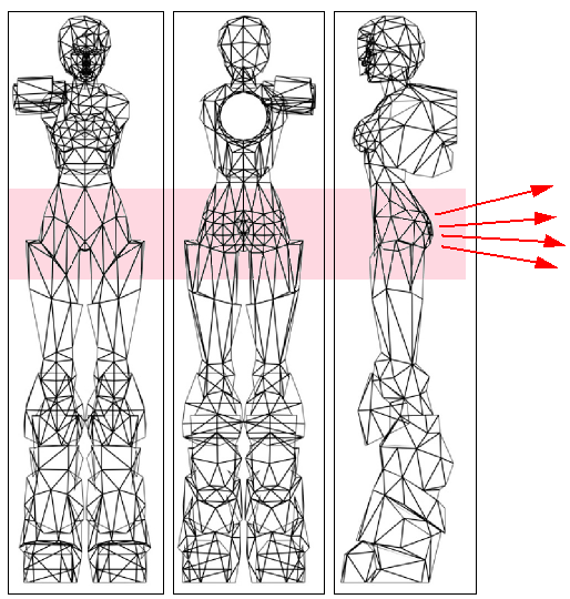 Иллюстрированный самоучитель по анимации персонажей в 3D Studio Max › Созданы, чтобы двигаться › Талия. Бедра и ягодицы. Локти и колени.