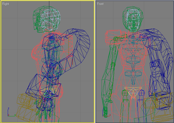 Иллюстрированный самоучитель по анимации персонажей в 3D Studio Max › Работа с каркасами персонажей с помощью модуля Biped › Настройка тела и головы Biped