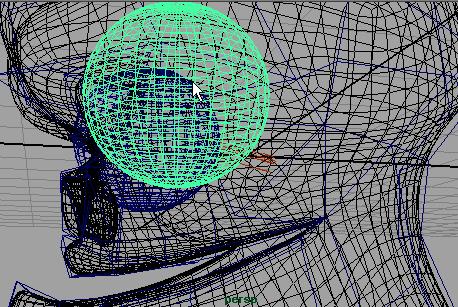 Иллюстрированный самоучитель по Maya 4.5 для продвинутых › Моделирование на основе полигонов › Завершающие штрихи. Упражнение. Размещение глазных яблок.