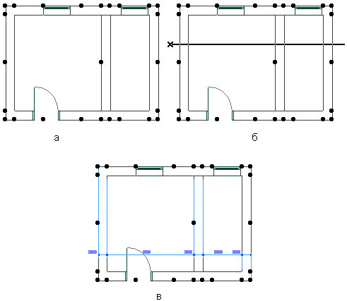Иллюстрированный самоучитель по ArchiCAD 8 › 2D-черчение и образмеривание › Автоматическое проставление размеров