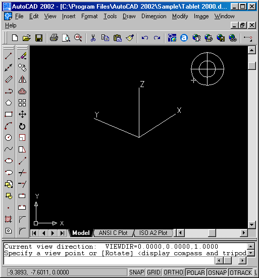 Иллюстрированный самоучитель по AutoCAD 2002 › Трехмерное моделирование › Просмотр объектов в трехмерном пространстве