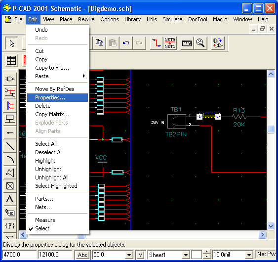 Иллюстрированный самоучитель по P-CAD › Графический редактор P-CAD Schematic › Верификация схемы