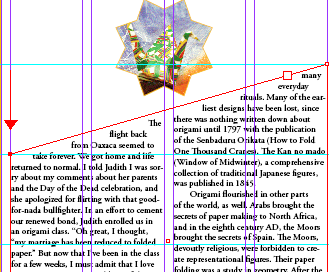 Иллюстрированный самоучитель по Adobe InDesign CS2 › Работа с фреймами › Использование точек привязки для изменения формы текстового фрейма
