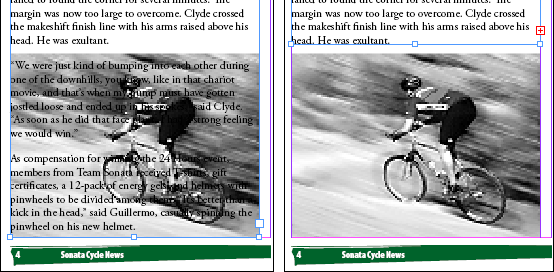 Иллюстрированный самоучитель по Adobe InDesign CS2 › Импортирование и редактирование текста › Изменение размеров текстового фрейма