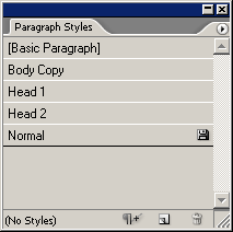 Иллюстрированный самоучитель по Adobe InDesign CS2 › Импортирование и редактирование текста › Работа со стилями. Применение стиля.