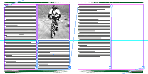 Иллюстрированный самоучитель по Adobe InDesign CS2 › Импортирование и редактирование текста › Связывание текста