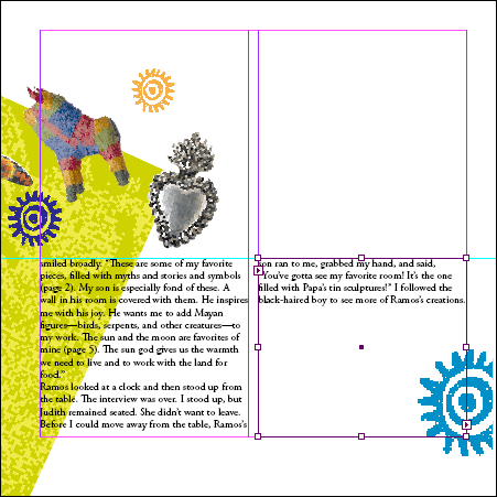Иллюстрированный самоучитель по Adobe InDesign CS2 › Обзор программы Adobe InDesign › Связывание текста