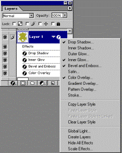 Иллюстрированный самоучитель по Adobe Photoshop 6 › Эффекты и размещение слоев в Photoshop › Редактирование эффектов