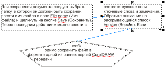 Иллюстрированный самоучитель по CorelDRAW 12 › Текст › Создание цепочки связанных рамок