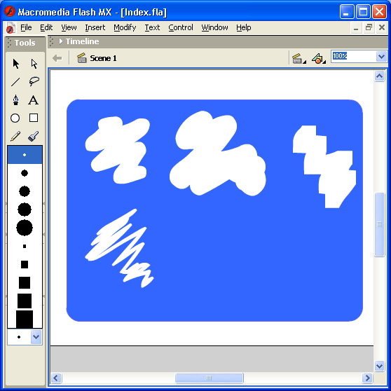 Иллюстрированный самоучитель по Macromedia Flash MX › Рисование › Инструменты рисования