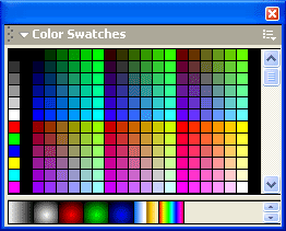 Иллюстрированный самоучитель по Macromedia Flash MX › Работа с цветом › Панель Color Swatches