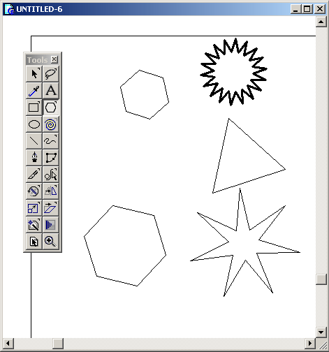 Иллюстрированный самоучитель по Macromedia FreeHand › Инструменты FreeHand › Инструмент Polygon
