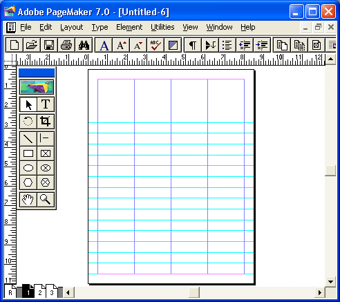 Иллюстрированный самоучитель по Adobe PageMaker 7 › Структура публикации › Модульная сетка документа