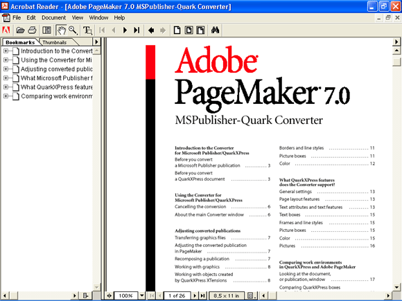 Иллюстрированный самоучитель по Adobe PageMaker 7 › Электронные публикации › Экспорт публикации в формат PDF