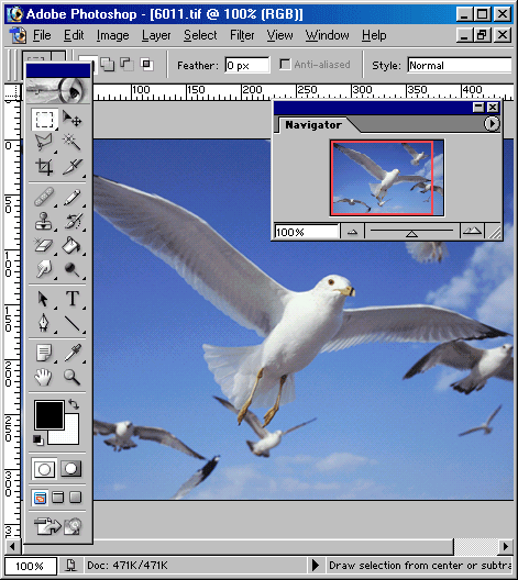 Иллюстрированный самоучитель по Adobe Photoshop 7 › Основные понятия › Вид экрана при работе с программой Photoshop 7