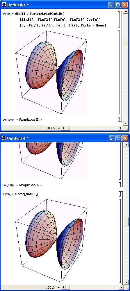 Иллюстрированный самоучитель по Mathematica 3/4 › Расширения графики (пакет Graphics) › Специальные типы трехмерных графиков (Graphics3D)