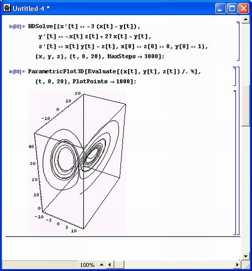Иллюстрированный самоучитель по Mathematica 3/4 › Операции математического анализа › Решение дифференциальных уравнений в численном виде