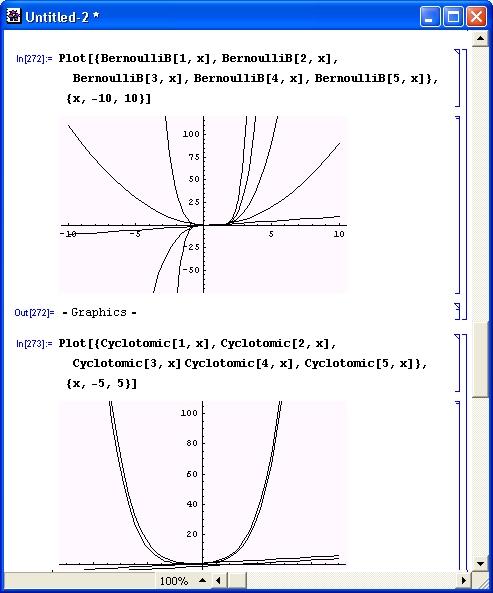 Иллюстрированный самоучитель по Mathematica 3/4 › Специальные математические функции › Специальные числа и полиномы