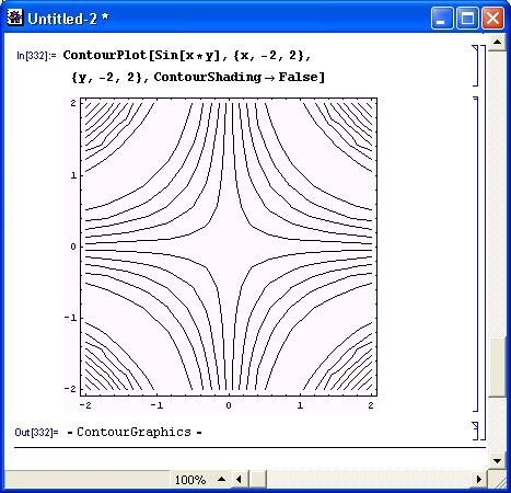 Иллюстрированный самоучитель по Mathematica 3/4 › Графика и звук › Трехмерная графика. Построение контурных графиков.