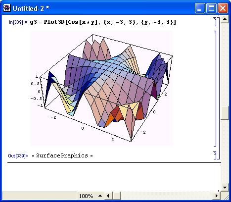 Иллюстрированный самоучитель по Mathematica 3/4 › Графика и звук › Построение графиков поверхностей (функция Plot 3D)