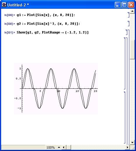 Иллюстрированный самоучитель по Mathematica 3/4 › Графика и звук › Перестроение и комбинирование графиков