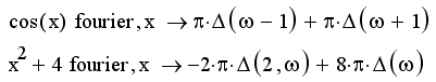 Иллюстрированный самоучитель по MathCAD 11 › Символьные вычисления › Интегральные преобразования