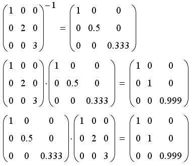 Иллюстрированный самоучитель по MathCAD 11 › Матричные вычисления › Обратная матрица. Возведение матрицы в степень.