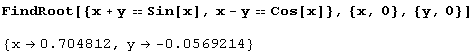 Иллюстрированный самоучитель по Mathematica 5 › Первое знакомство. Калькулятор. › Уравнения