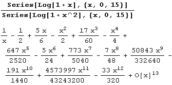 Иллюстрированный самоучитель по Mathematica 5 › Алгебра и анализ › Ряды