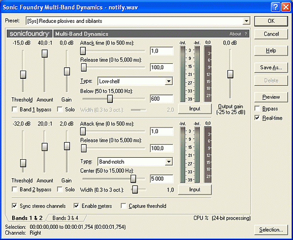 Иллюстрированный самоучитель по компьютерной графике и звуку › Sound Forge › Динамическая обработка уровня