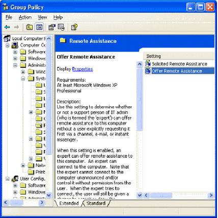 Иллюстрированный самоучитель по автоматической установке Windows XP › Управление Windows XP в среде Windows 2000 Server › Что нового в настройке политики в Windows XP