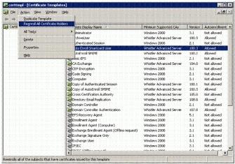 Иллюстрированный самоучитель по автоматической установке Windows XP › Автоматическая подача заявок на сертификаты в Windows XP › Обновление сертификатов