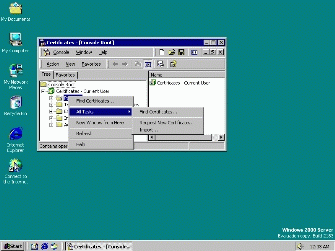 Иллюстрированный самоучитель по настройке Windows 2000/2003 › Пошаговое руководство по расширенному управлению сертификатами › Расширенное управление сертификатами в ОС Windows 2000