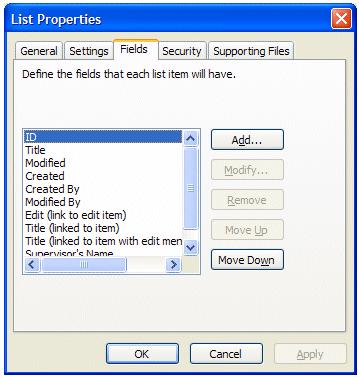 Иллюстрированный самоучитель по настройке Office 2003 › Использование FrontPage 2003 для разработки индивидуальных веб-узлов › Списки и библиотеки