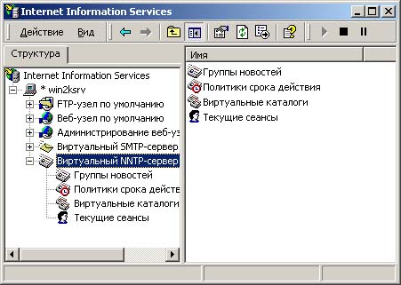 Иллюстрированный самоучитель по Microsoft Windows 2000 › Службы Интернета в Windows 2000 › Служба NNTP. Основные возможности.