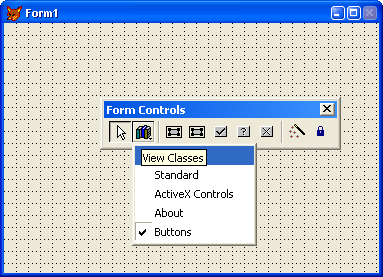 Иллюстрированный самоучитель по Visual FoxPro 7 › Библиотеки классов и ActiveX-компоненты › Использование библиотек классов. Панель инструментов Form Controls.