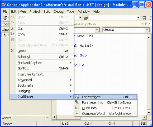 Иллюстрированный самоучитель по Visual Basic .NET › Среда программирования VB.NET: Visual Studio .NET › Основные окна IDE