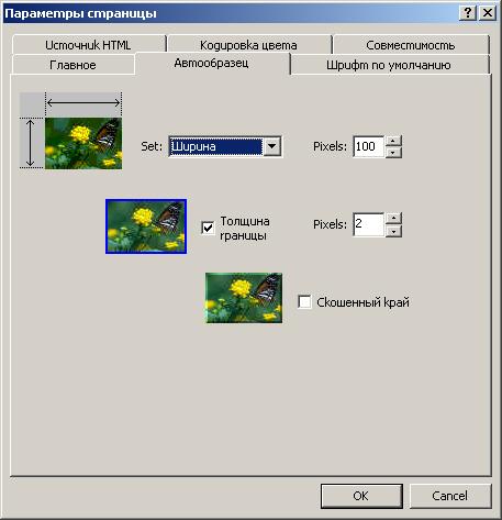 Иллюстрированный самоучитель по Microsoft FrontPage 2002 › Использование изображений, звука и видео для оформления Web-страницы › Автоэскизы