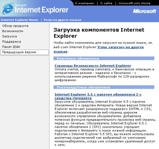 Иллюстрированный самоучитель по Microsoft FrontPage 2002 › Использование Internet Explorer для просмотра Web-страниц › Знакомство с обозревателем Internet Explorer