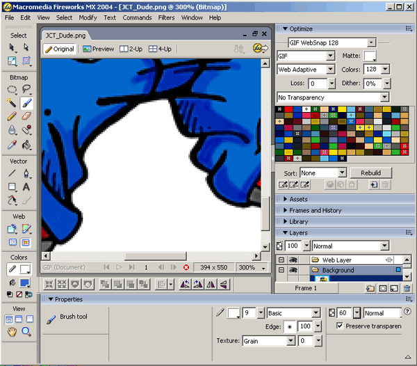 Иллюстрированный самоучитель по Web-разработке на Macromedia Studio MX › Создание штриховой графики для Web › Создание штриховой графики в пакете MX Studio