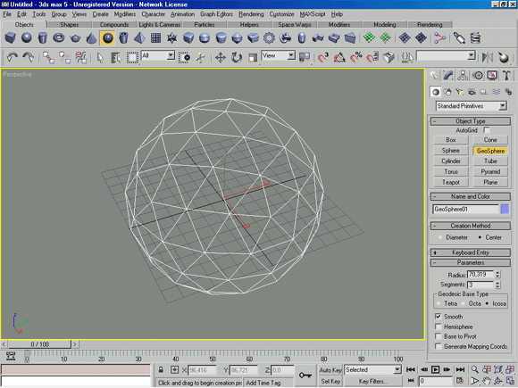 Иллюстрированный самоучитель по 3D Studio Max 5 › Моделирование › Face (Грань), Polygon (Плоскость), Element (Элемент)