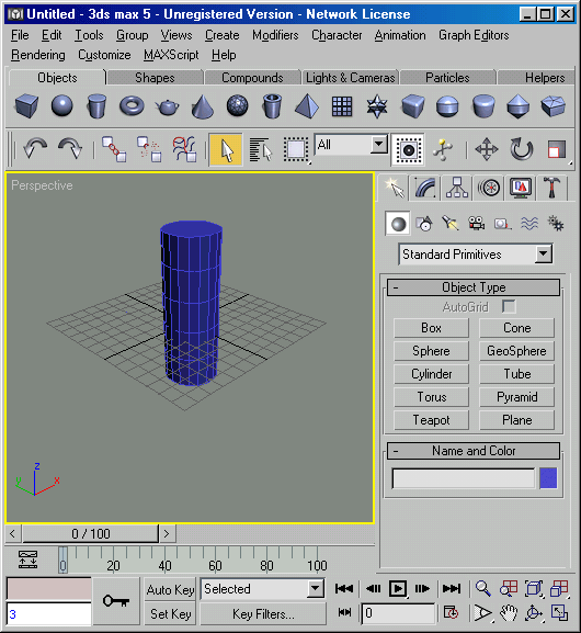 Иллюстрированный самоучитель по 3D Studio Max 5 › Моделирование › Cylinder (Цилиндр)