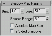 Иллюстрированный самоучитель по 3D Studio Max 5 › Освещение и камеры › Shadow Map Parameters (Параметры Карты Тени)