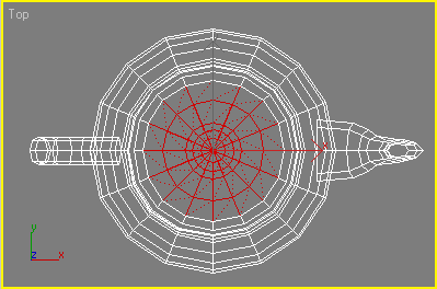 Иллюстрированный самоучитель по 3D Studio Max 6 › Редактирование сеток › Выделение подобъектов с помощью круговой области выделения
